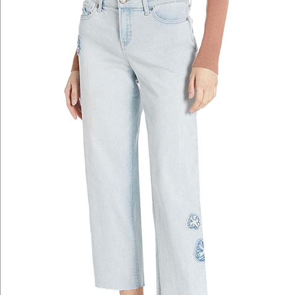 NYDJ Jenna Straight Ankle w/ Applique NWT Sz 6P
